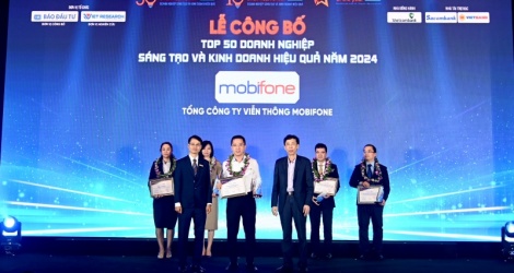 MobiFone nhận 3 giải thưởng, lọt top 10 “Doanh nghiệp Sáng tạo và Kinh doanh hiệu quả”