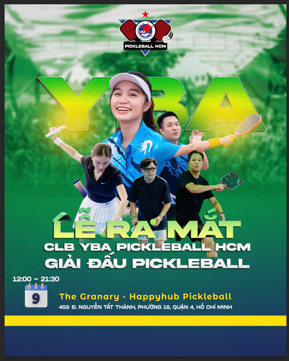 Khởi động giải đấu CLB YBA Pickleball Hồ Chí Minh